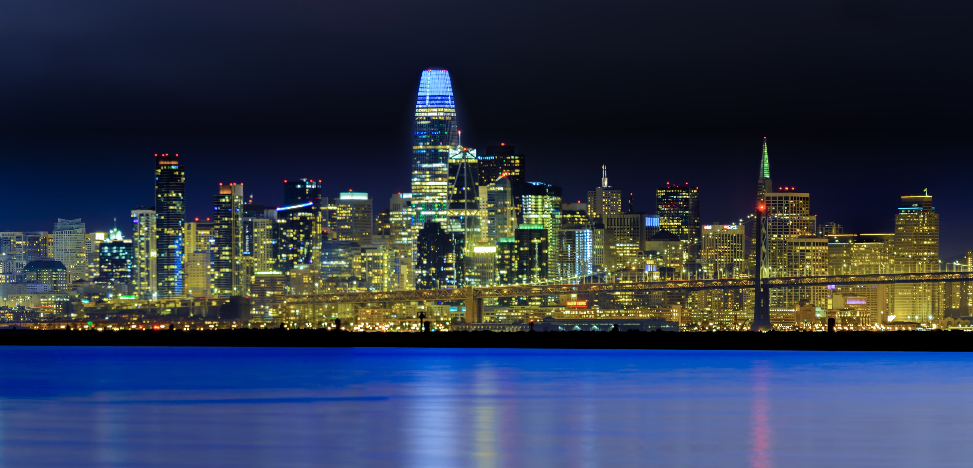 San Francisco skyline at night